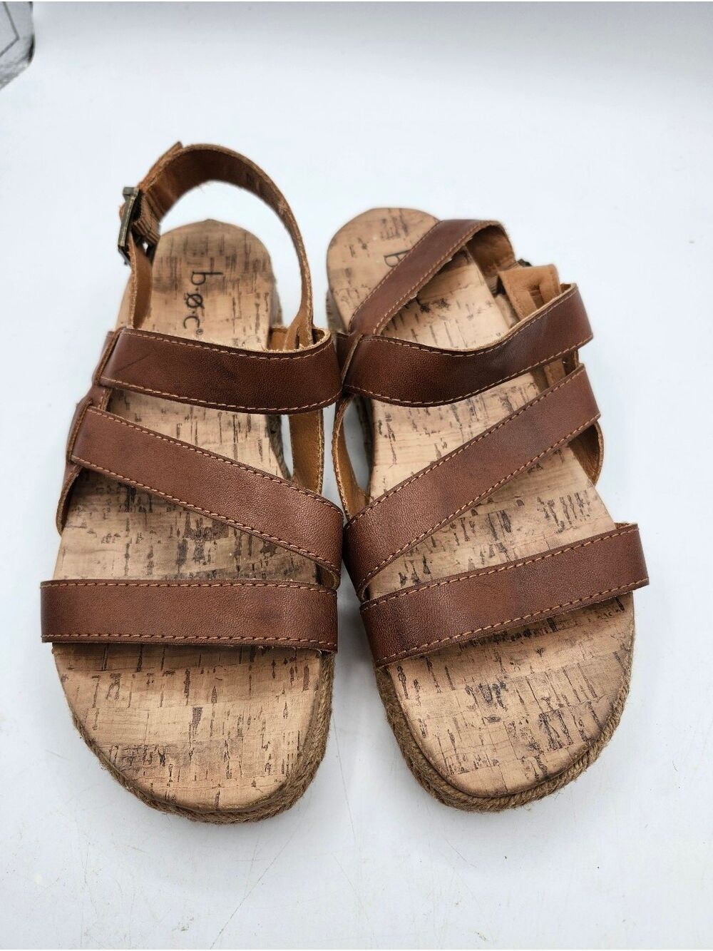 b.o.c. Kids Brown Multi-Strap Cork Footbed Sandals